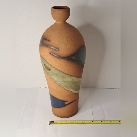 Rodolfo Drip Glaze Pottery Jar / Vase, signed Rodolfo for Alfadom. - Picture 3 of 7